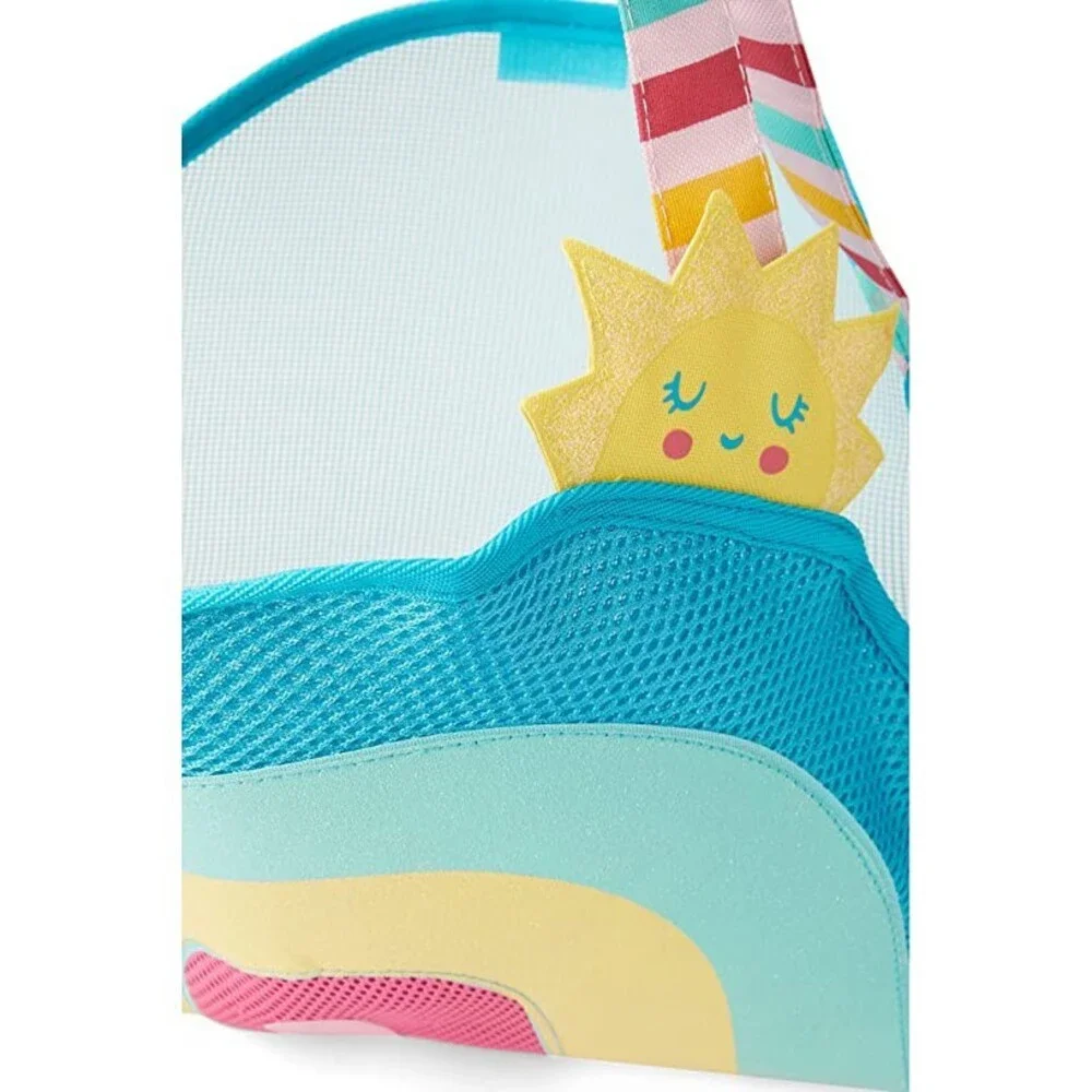 Stephen Joseph Vibrant Kids Multicolor Rainbow Beach Tote Bag & Play Set TLW647